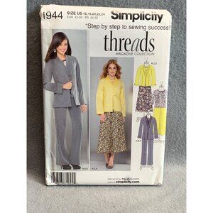 Style Misses Coat Skirt Shirt Pant Sewing Pattern sz 16-24 1944 - uncut